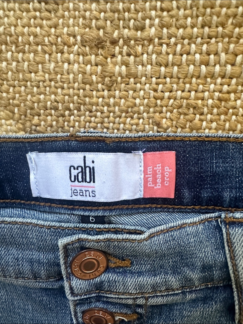 CAbi Palm Beach Crop #6282  Blue Relaxed Crop - Picture 2 of 2